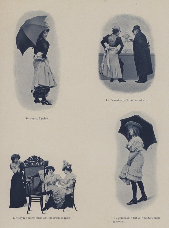 رسم توضيحي لـ Petites Parisiennes (أي الفتيات العاملات في باريس) (صورة أبيض وأسود) بواسطة مصور فرنسي