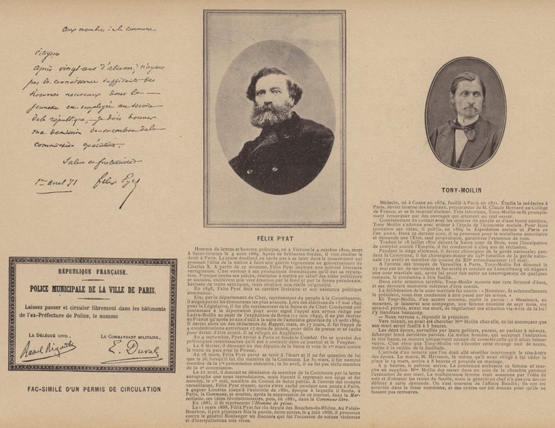 La Commune de Paris, Fac-simile D