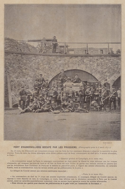 كومونة باريس ، Fort D'Aubervilliers التي احتلها البروسيون (b / w photo) بواسطة مصور فرنسي