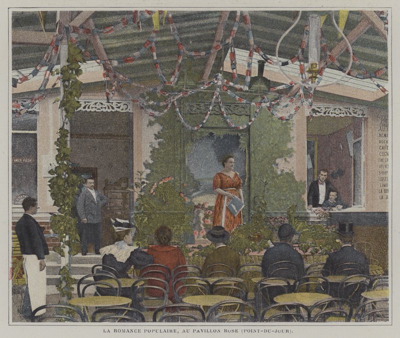 La Romance Populaire at the Pavillon Rose، Point-du-Jour، Paris (صورة ملونة) بواسطة مصور فرنسي