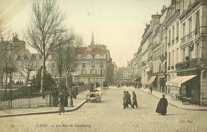 La Rue de Strasbourg ، كاين (صورة ملونة) بواسطة مصور فرنسي