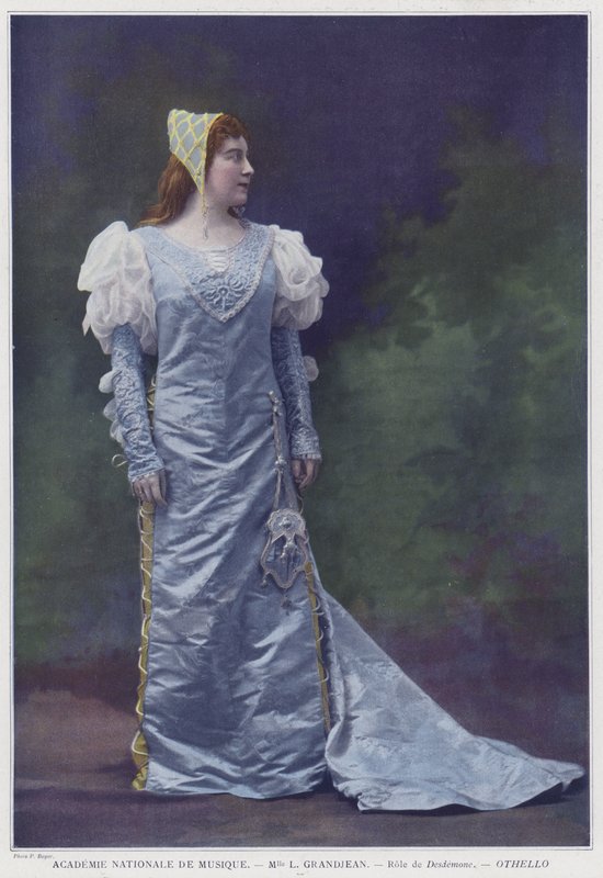لويز Grandjean مثل Desdemona في عطيل (صورة ملونة) بواسطة مصور فرنسي