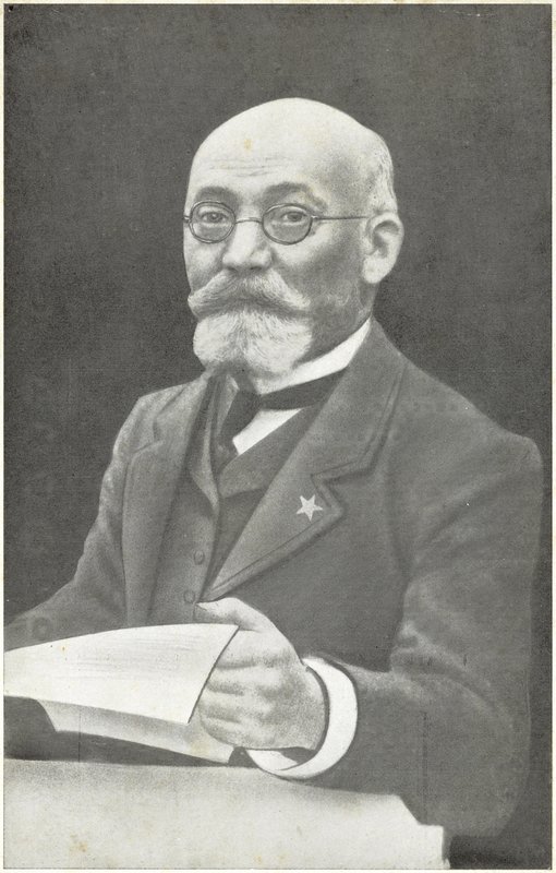 Ludwik Lejzer Zamenhof ، مخترع الإسبرانتو البولندي (صورة b / w) بواسطة مصور فرنسي