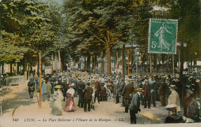 ليون ، ضع Bellecour في ساعة الموسيقى بواسطة مصور فرنسي