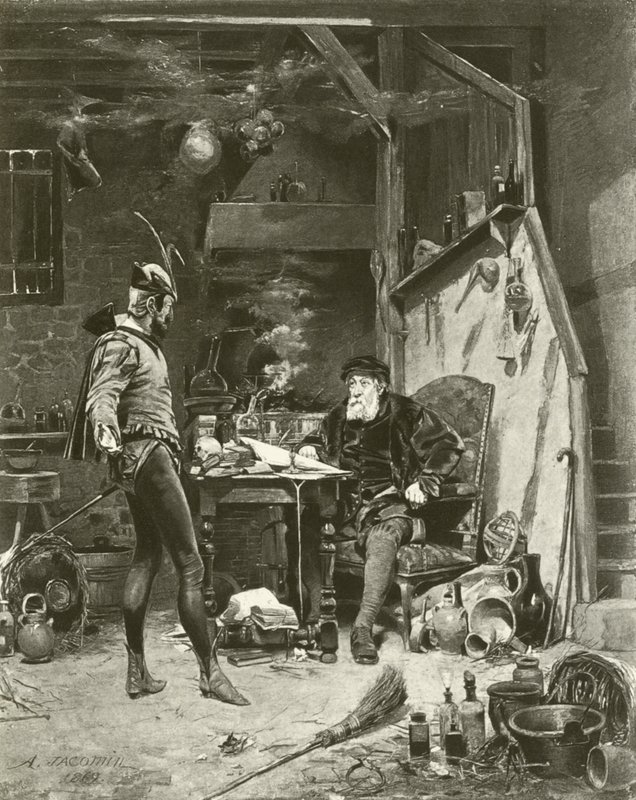 Mephistopheles و Faust (الحفر) بواسطة مصور فرنسي