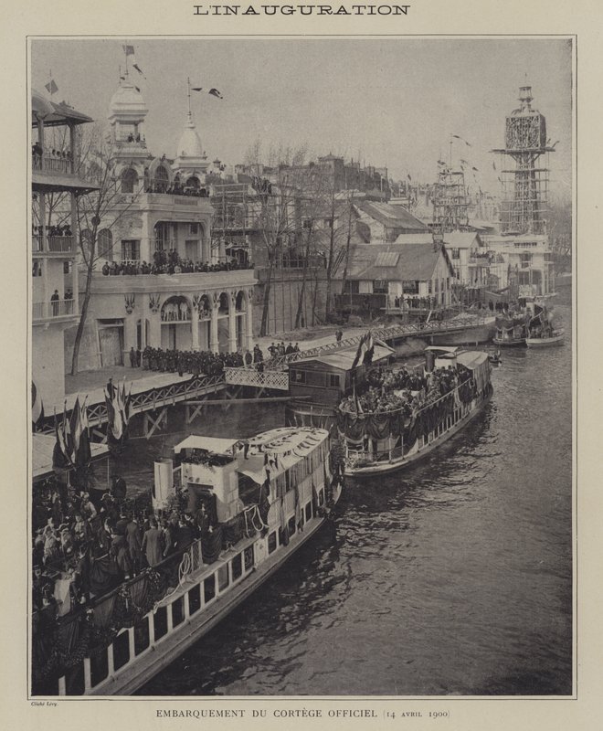 افتتاح معرض يونيفرسال 1900 ، باريس (b / w photo) بواسطة مصور فرنسي