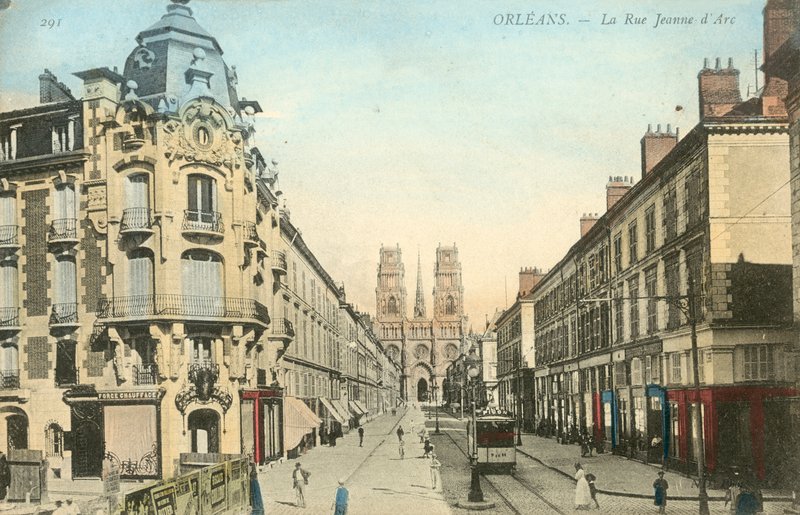 أورليانز ، الكاتدرائية ، La Rue Jeanne DArc بواسطة مصور فرنسي