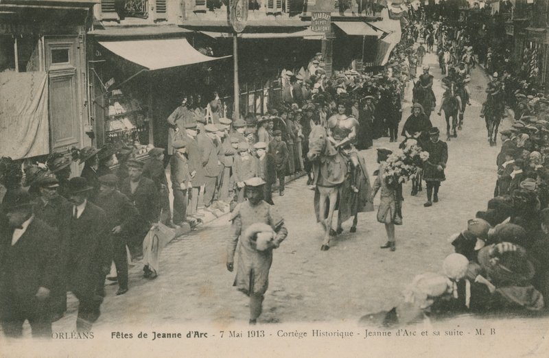 أورليانز ، فيتس دي جان دارك ، 7 مايو 1913. تم إرسال البطاقة البريدية في عام 1913. بواسطة مصور فرنسي