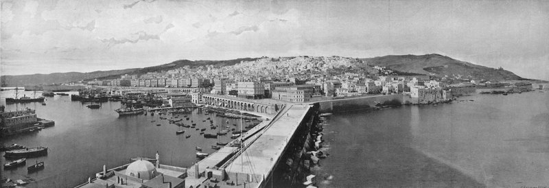بانوراما الجزائر (b / w photo) بواسطة مصور فرنسي