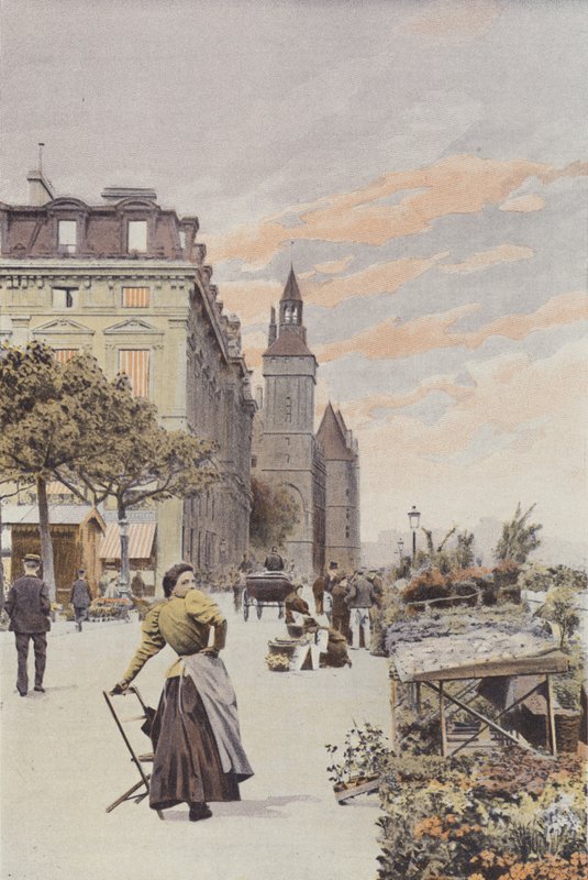باريس ، Quai aux Fleurs بواسطة مصور فرنسي