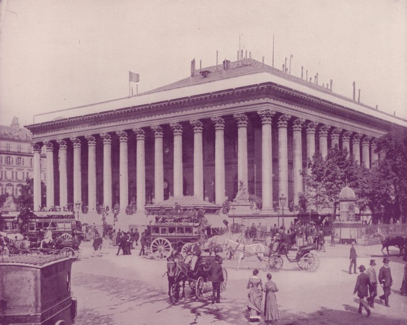 باريس: The Bourse (b / w photo) بواسطة مصور فرنسي