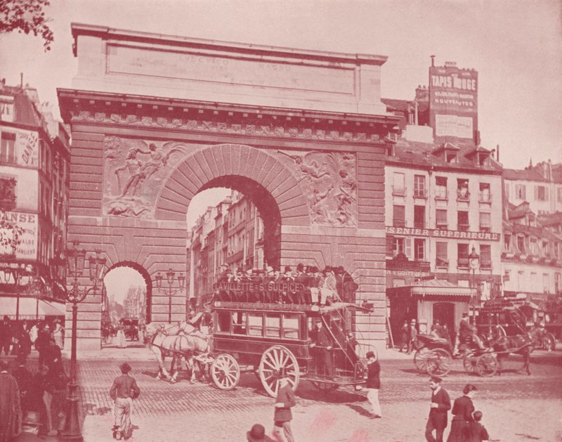 باريس: The Porte St Martin (b / w photo) بواسطة مصور فرنسي