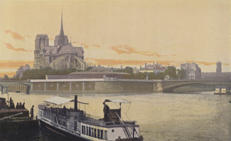 باريس ، منظر للنقطة E من Ile de la Cite بواسطة مصور فرنسي