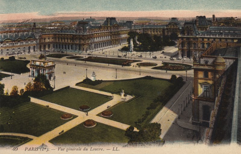 باريس ، Vue generale du Louvre بواسطة مصور فرنسي