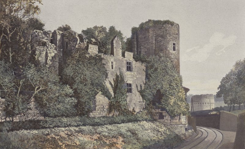 Perigueux و Chateau-Barriere و Tour de Vesone ، منظر مأخوذ من الغرب بواسطة مصور فرنسي