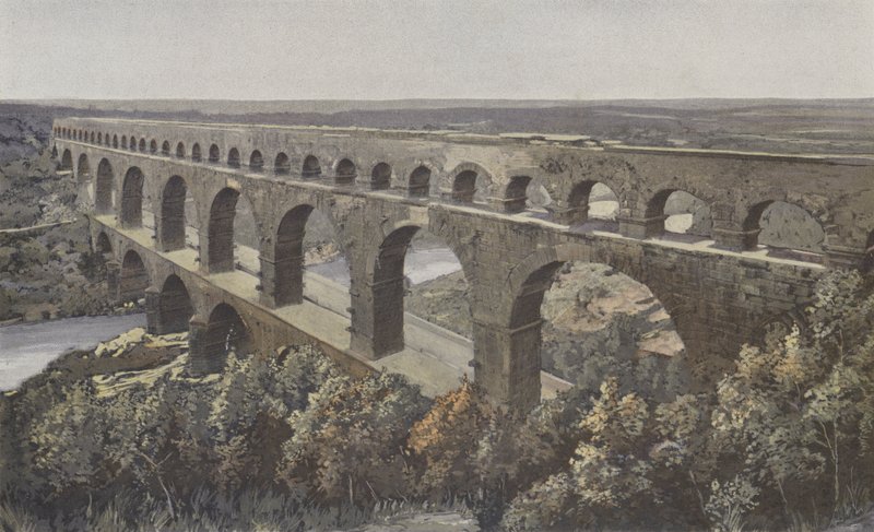 Remoulins ، القناة المائية الرومانية ، فوق Gardon بواسطة مصور فرنسي