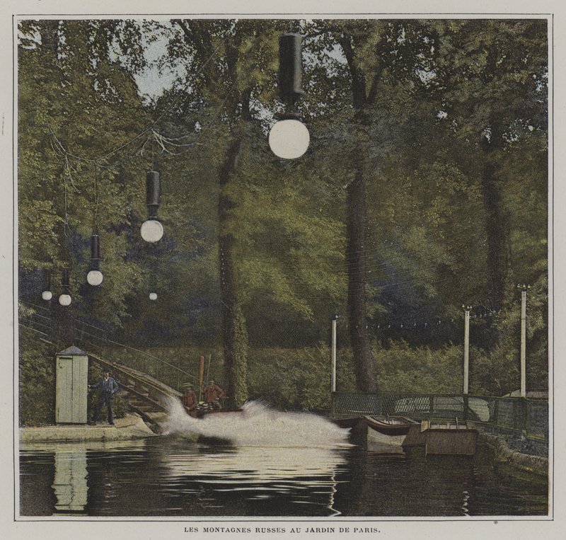 الأفعوانية في Jardin de Paris (صورة ملونة) بواسطة مصور فرنسي