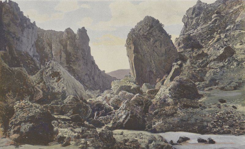 Saint-Georges-de-Levejac، Chaos du Pas de Soucy، on the Tarn، Downstream view بواسطة مصور فرنسي