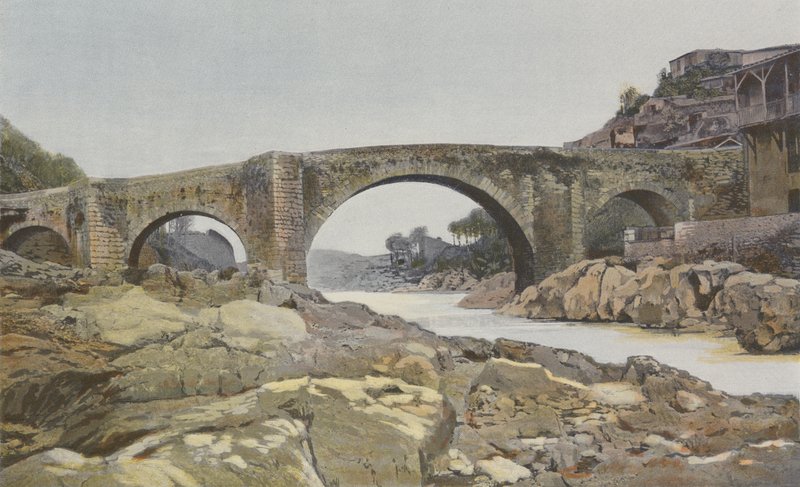 Saint-Lizier-de-Couserans، Bridge over the Salat بواسطة مصور فرنسي