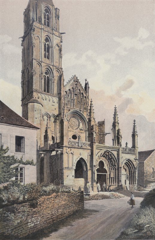 Saint-Pere-sous-Vezelay ، الكنيسة ، واجهة NW (قبل الترميم) بواسطة مصور فرنسي
