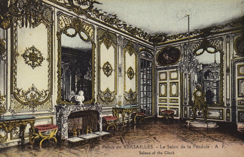 Salon de la Pendule ، قصر فرساي (صورة ملونة) بواسطة مصور فرنسي