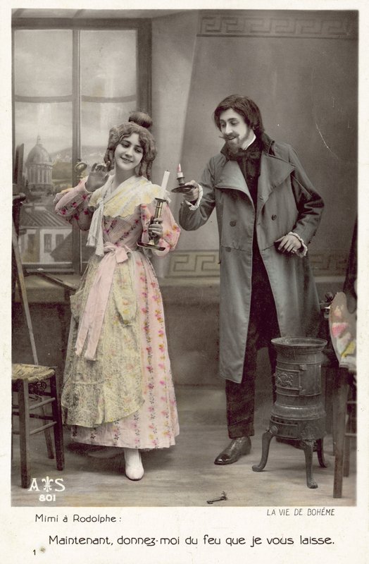 مشهد من La Vie De Boheme (صورة ملونة) بواسطة مصور فرنسي