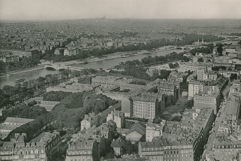 منظر على الشانزليزيه و Sacre-Coeur مأخوذ من برج إيفل ، عرض على الشانزليزيه و Sacre-Coeur أخذ من برج إيفل (التصوير الفوتوغرافي) بواسطة مصور فرنسي