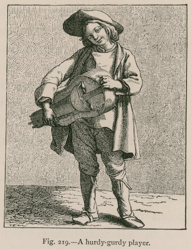 لاعب Hurdy-Gurdy بواسطة المدرسة الفرنسية