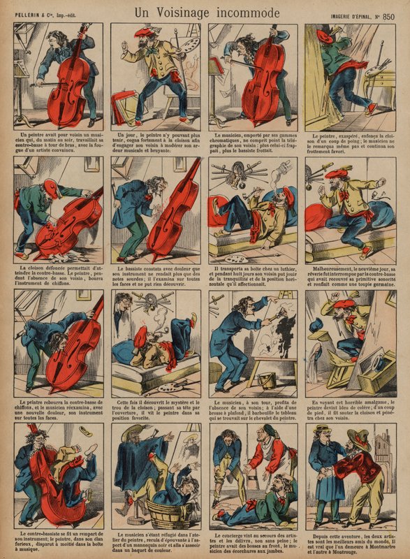 A dispute between neighbours (coloured engraving) بواسطة المدرسة الفرنسية