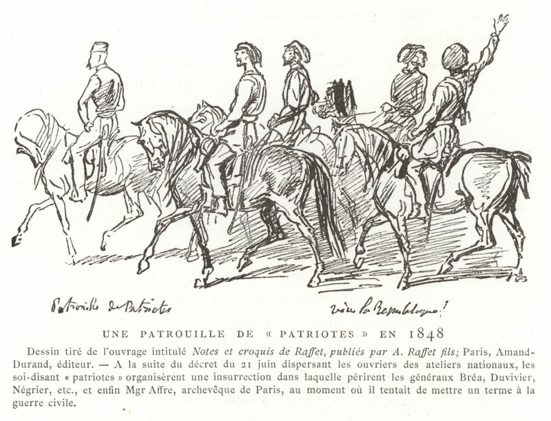 دورية من الوطنيين ، فرنسا ، 1848 بواسطة المدرسة الفرنسية