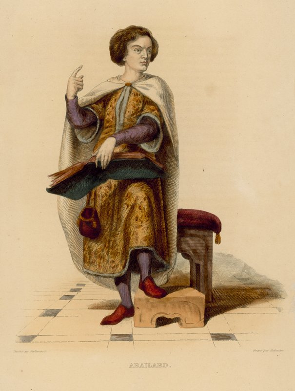 Abailard (نقش ملون) بواسطة المدرسة الفرنسية
