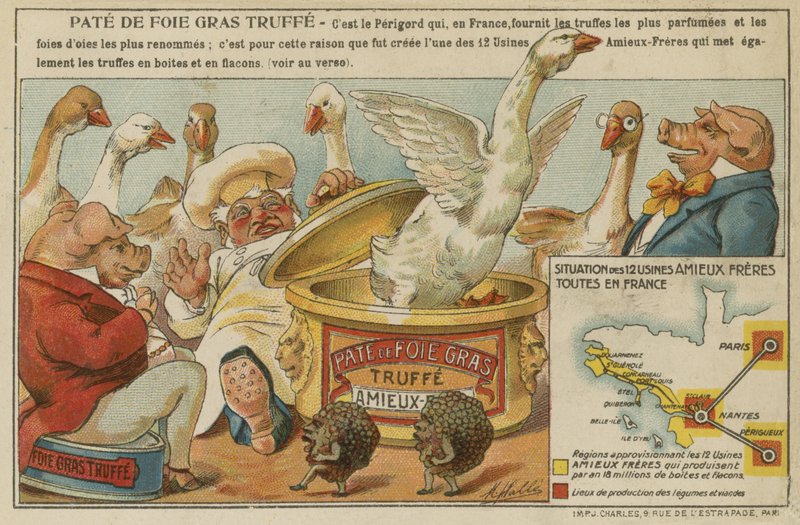 إعلان عن Amieux Freres Pate de Fois Gras بواسطة المدرسة الفرنسية