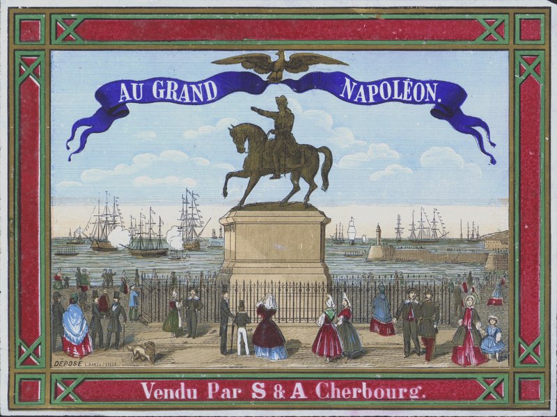 Advertisement for Au Grand Napoleon (colour litho) بواسطة المدرسة الفرنسية