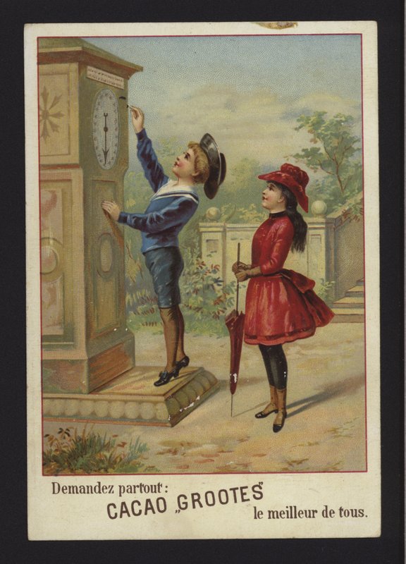 إعلان عن الكاكاو Grootes (Chromolitho) بواسطة المدرسة الفرنسية