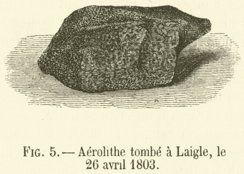 قبر Aerolithe في Laigle ، 26 أبريل 1803 (نقش) بواسطة المدرسة الفرنسية