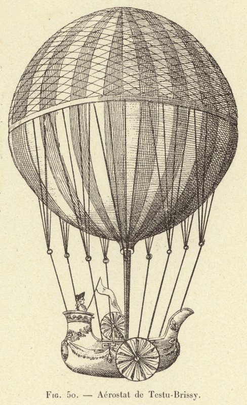 Aerostat de Testu-Brissy (نقش) بواسطة المدرسة الفرنسية