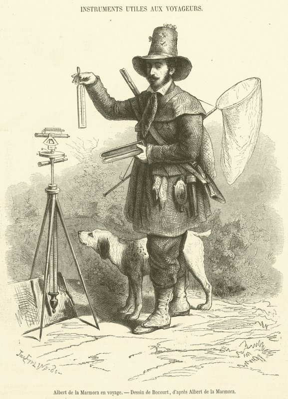 Albert de la Marmora en voyage (engraving) بواسطة المدرسة الفرنسية