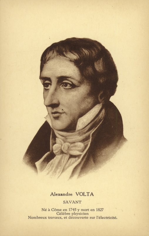 أليساندرو فولتا (1745-1827)، فيزيائي إيطالي (ليثو) بواسطة المدرسة الفرنسية
