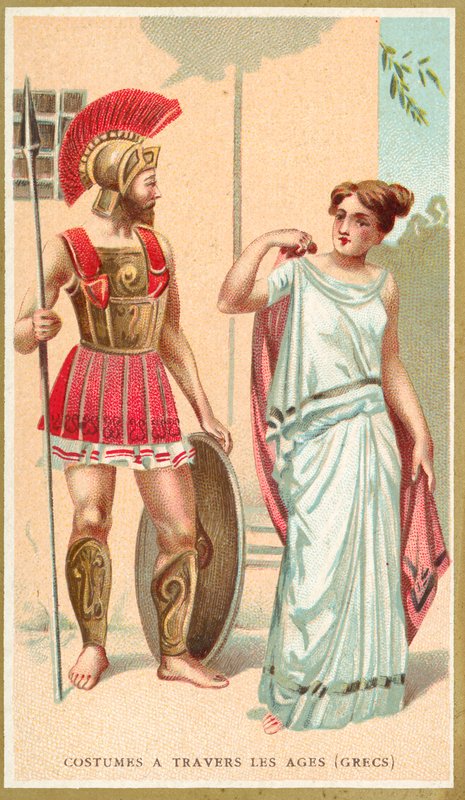 Ancient Greek costumes (chromolitho) بواسطة المدرسة الفرنسية