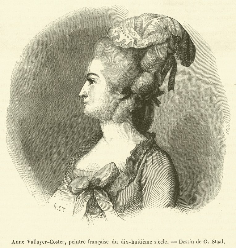 Anne Vallayer-Coster, peintre francaise du dix-huitieme siecle (engraving) بواسطة المدرسة الفرنسية