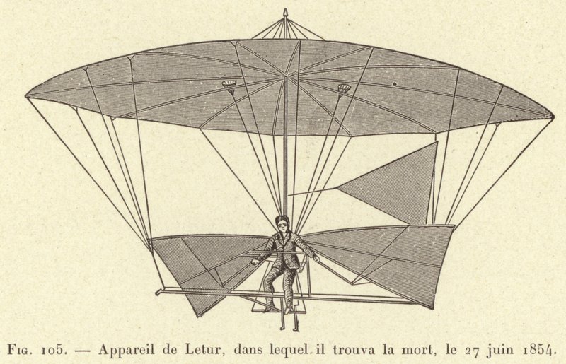 Appareil de Letur, dans lequel il trouva la mort, le 27 juin 1854 (engraving) بواسطة المدرسة الفرنسية