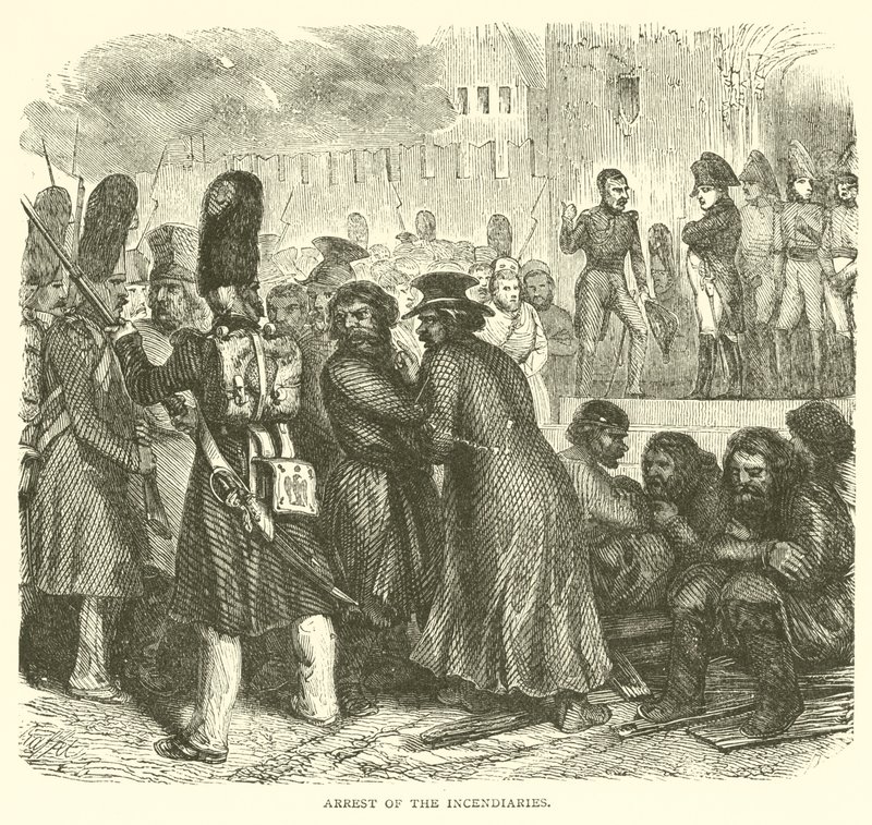 Arrest of the incendiaries (engraving) بواسطة المدرسة الفرنسية
