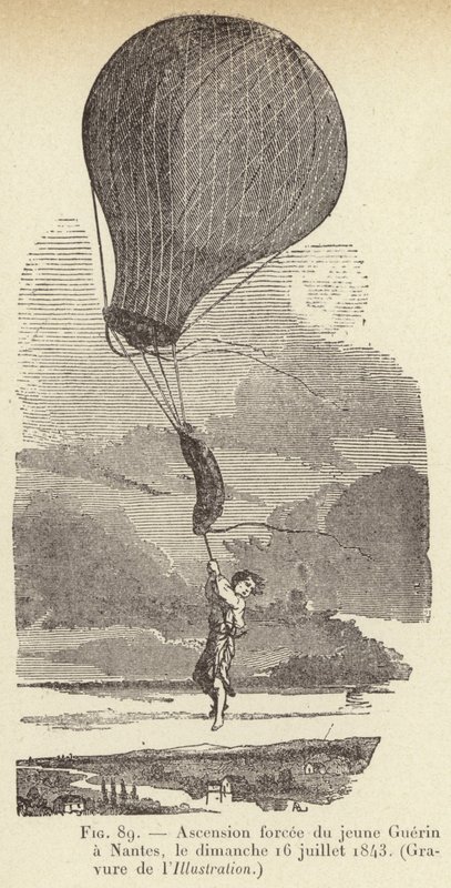 Ascension forcee du jeune Guerin a Nantes, le dimanche 16 juillet 1843 بواسطة المدرسة الفرنسية