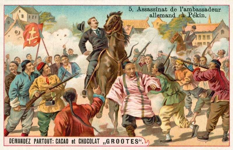 Assassination of the German envoy to Beijing, Boxer Rebellion, China بواسطة المدرسة الفرنسية