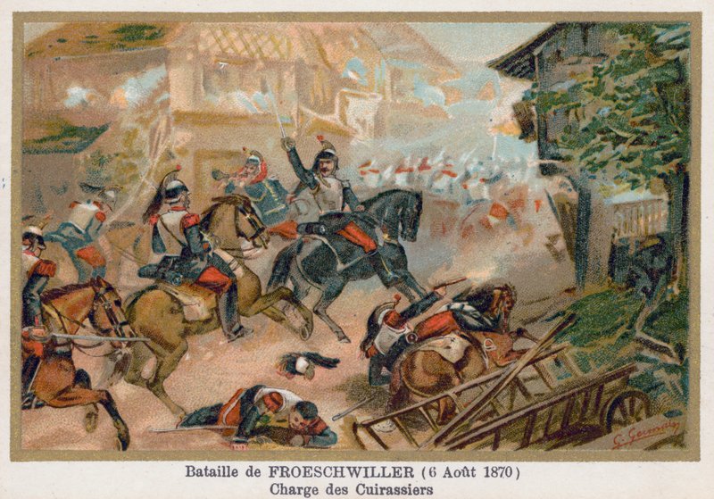 معركة Froeschwiller ، المسؤول عن Cuirassiers بواسطة المدرسة الفرنسية