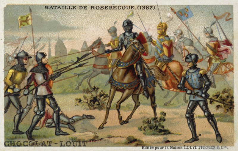 معركة Rosebecque (Roosebeke) ، فلاندرز ، 1382 بواسطة المدرسة الفرنسية