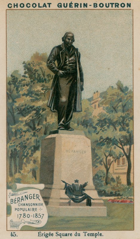 Beranger ، شعبية Chansonnier ، 1780-1857 ، Erigee Square du Temple بواسطة المدرسة الفرنسية