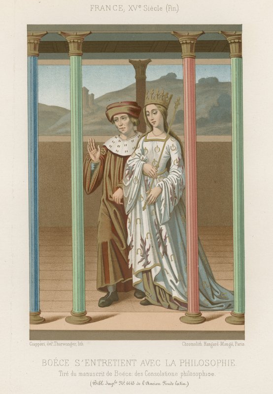 يتحدث Boethius مع الفلسفة بواسطة المدرسة الفرنسية