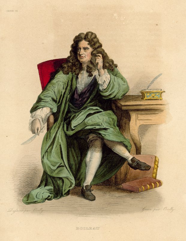 Boileau (coloured engraving) بواسطة المدرسة الفرنسية