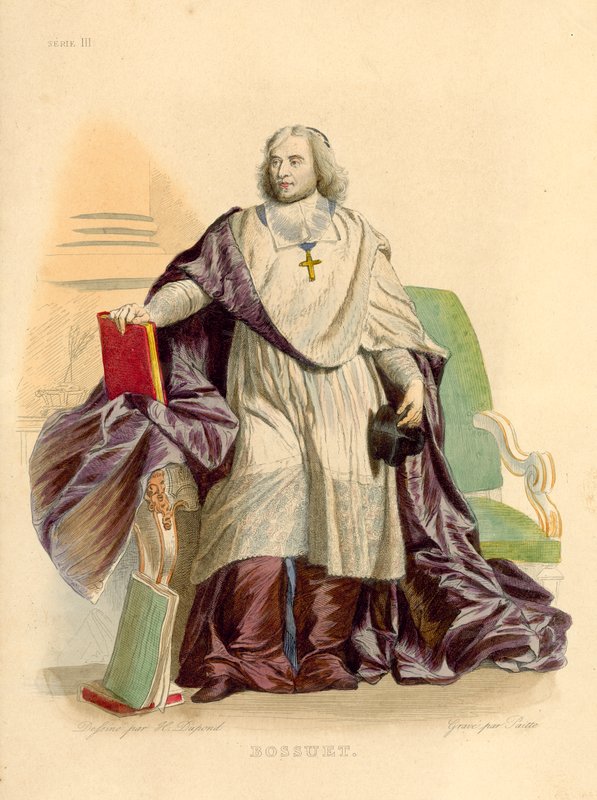Bossuet (coloured engraving) بواسطة المدرسة الفرنسية